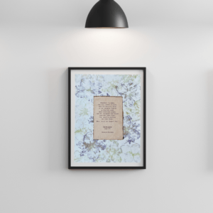 Community quote from Poster Girls by Meredith Ritchie on handmade floral paper with lenten roses