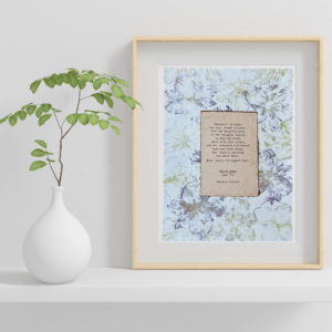 Community quote from Poster Girls by Meredith Ritchie on handmade floral paper with lenten roses