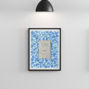 Show the Children quote from Poster Girls by Meredith Ritchie on handmade floral paper with violets