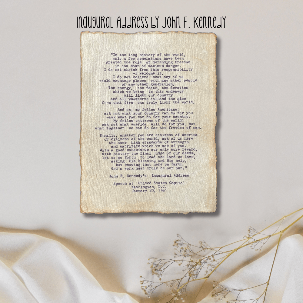 Inaugural Address by John F. Kennedy