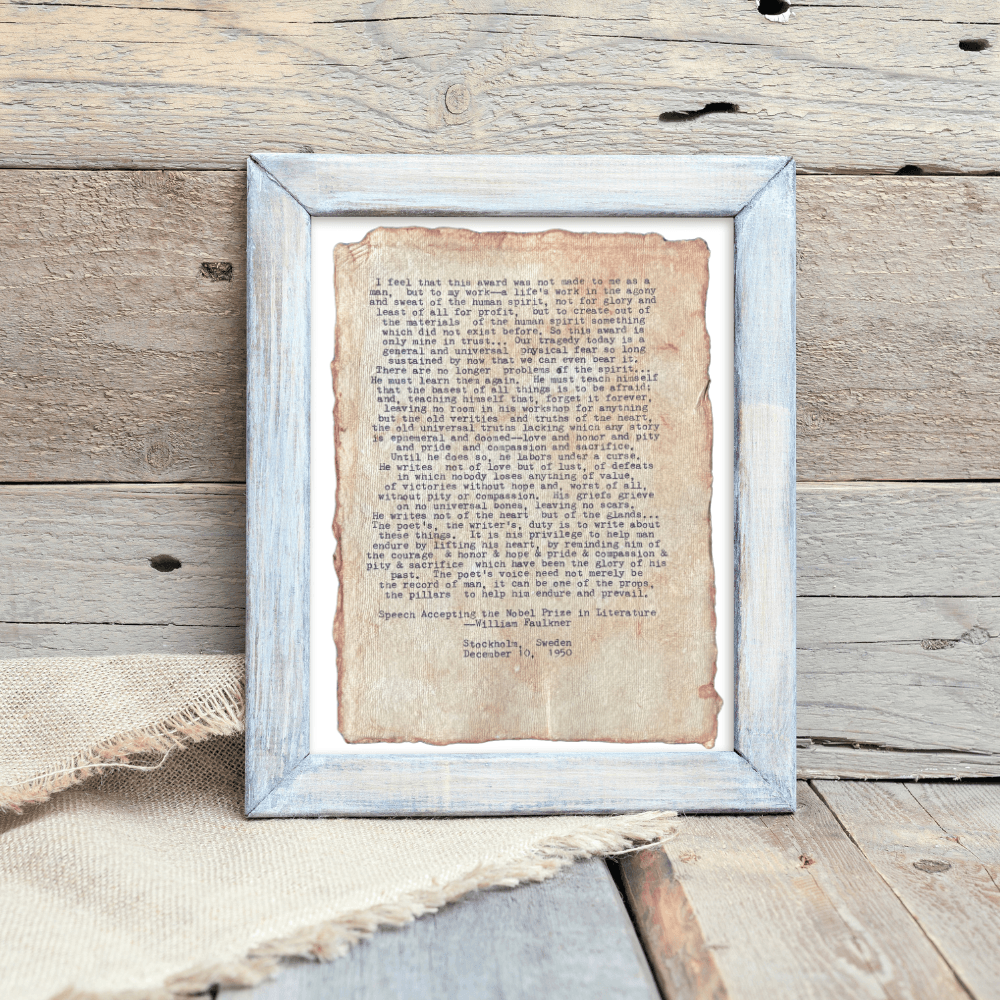 Speech Accepting the Nobel Prize in Literature by William Faulkner
