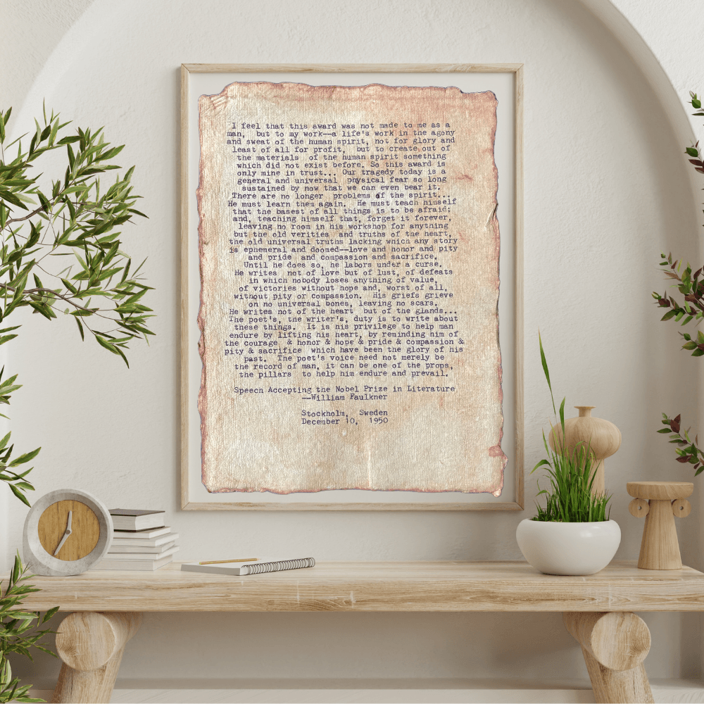 Speech Accepting the Nobel Prize in Literature by William Faulkner