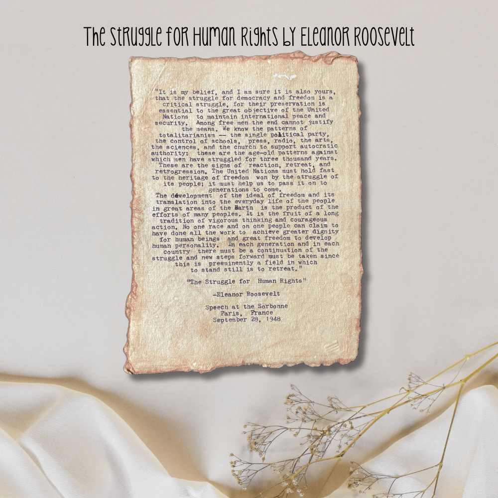 The Struggle for Human Rights by Eleanor Roosevelt
