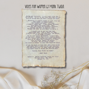 Votes for Women by Mark Twain